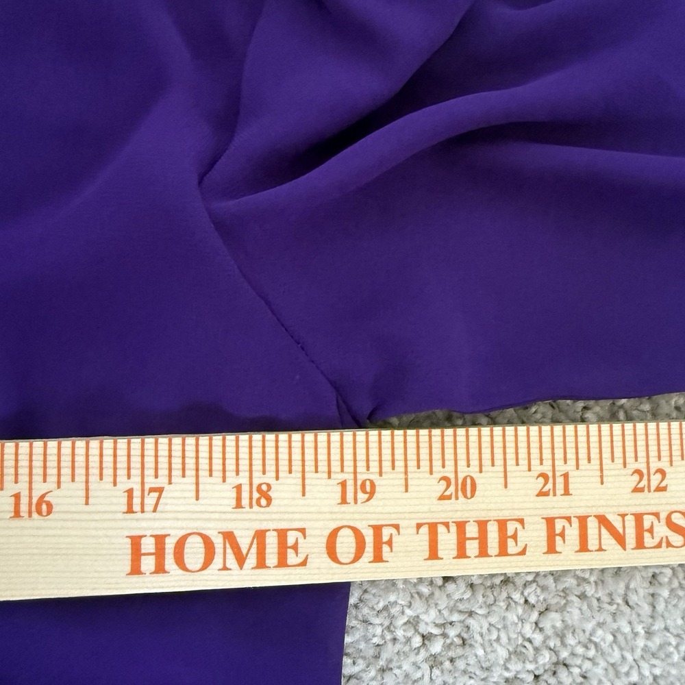 Purple Satin PJ Set Sheer Button Down Top - Picture 8 of 11